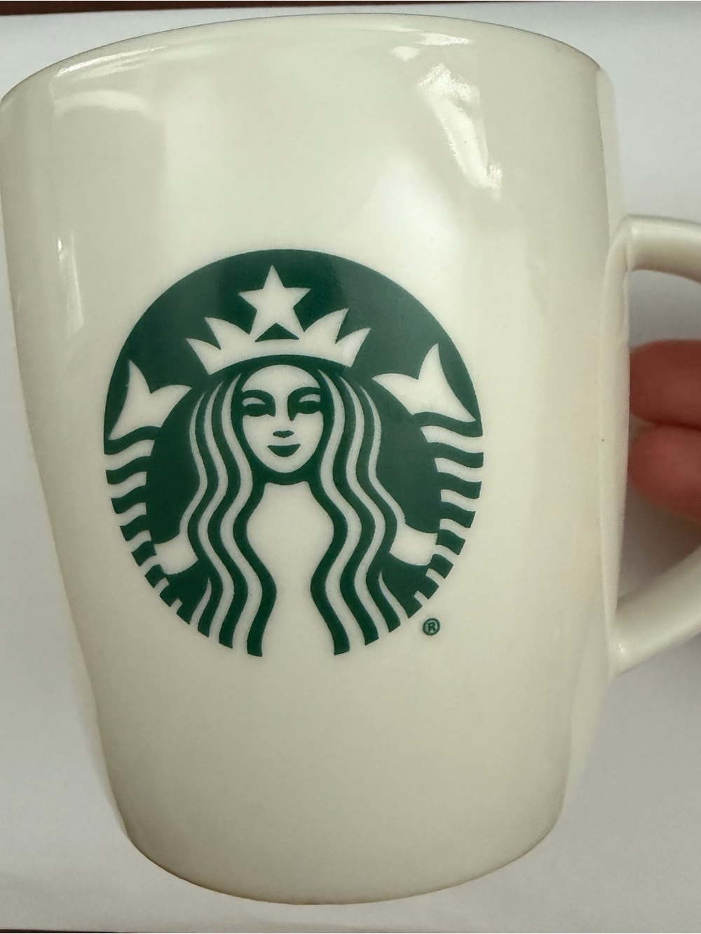 Starbucks White Mug with Green Siren Accent tea coffee office